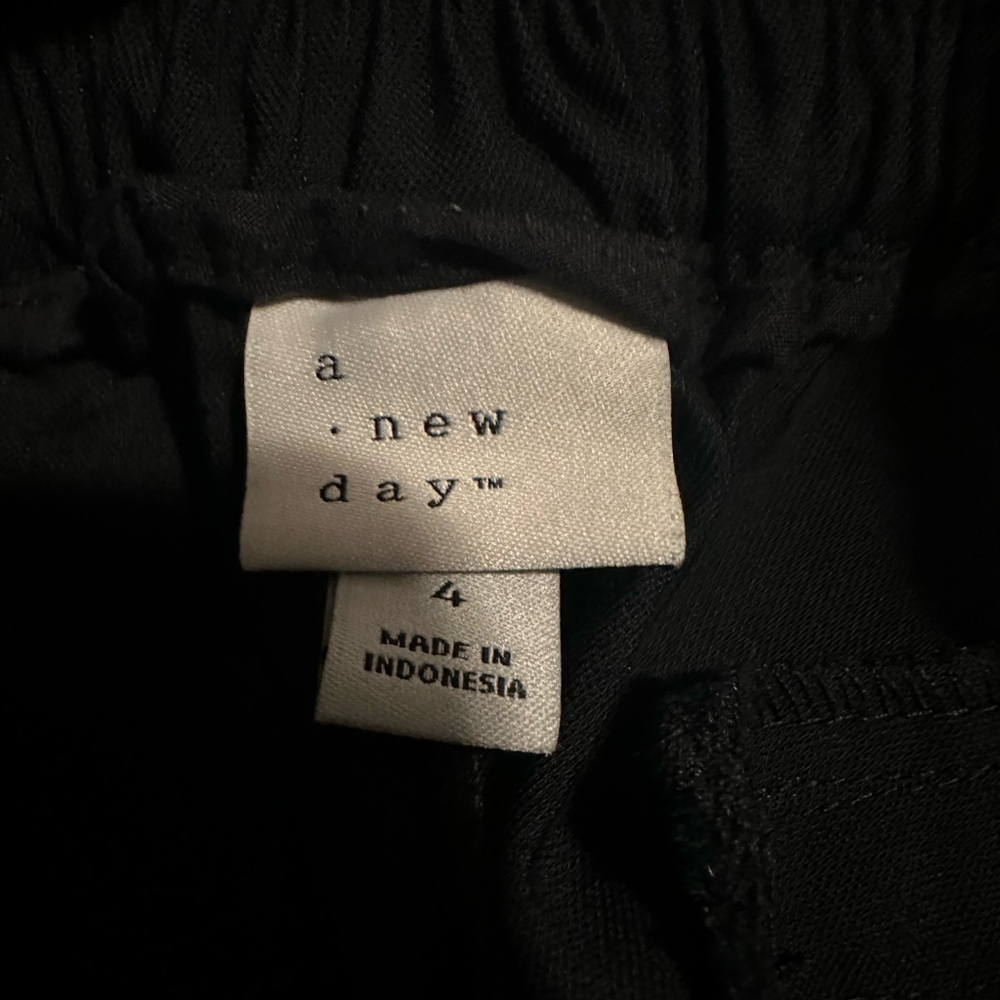 A NEW DAY BLACK LINEN PANTS - Picture 3 of 5